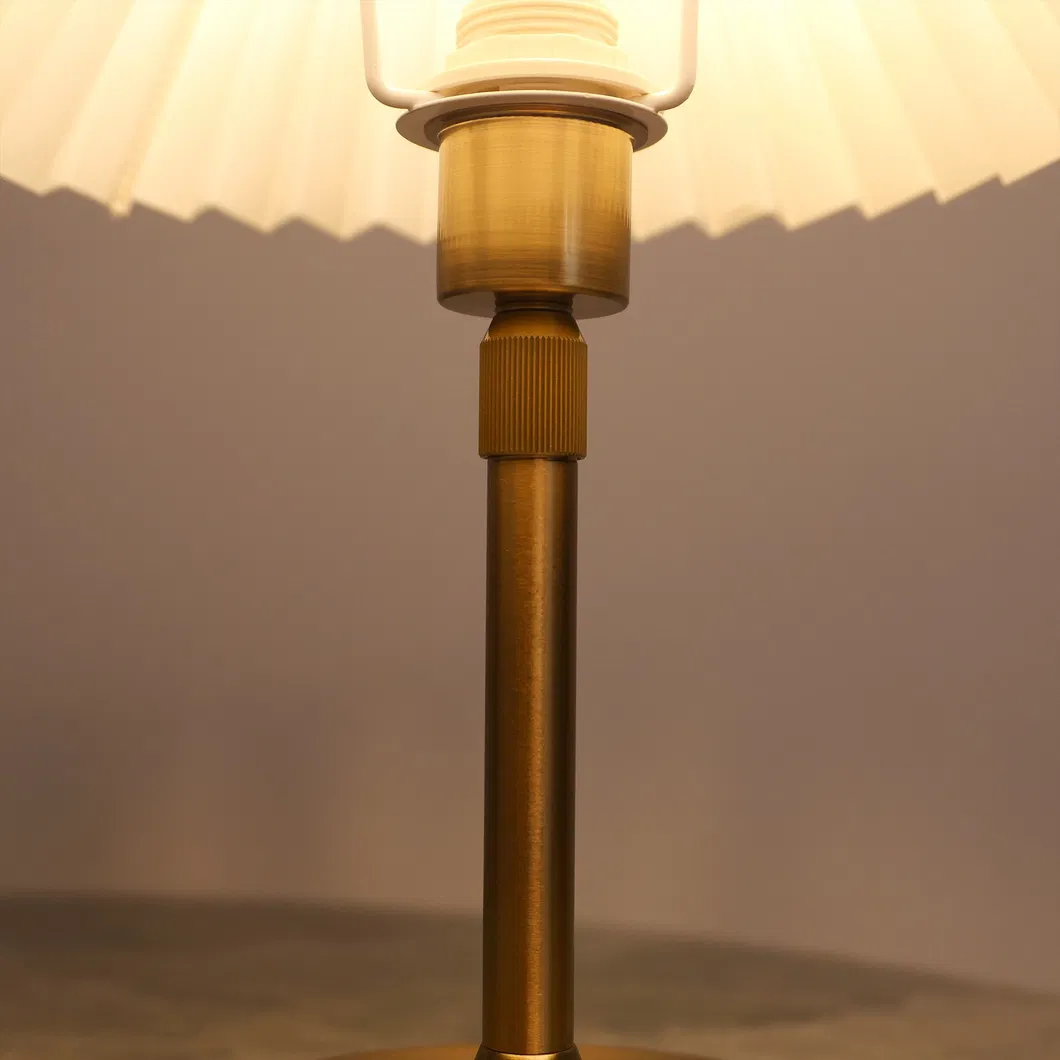 Fabric Lampshade Desk Reading Lamp Bedside Table Lamp