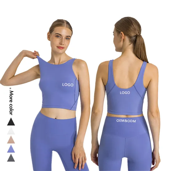 Xsunwing Best Selling OEM Yoga Wear Gym Fashion Black Crop Top Ropa Deportiva Training Activewear Blank Sports Bra Wdq219