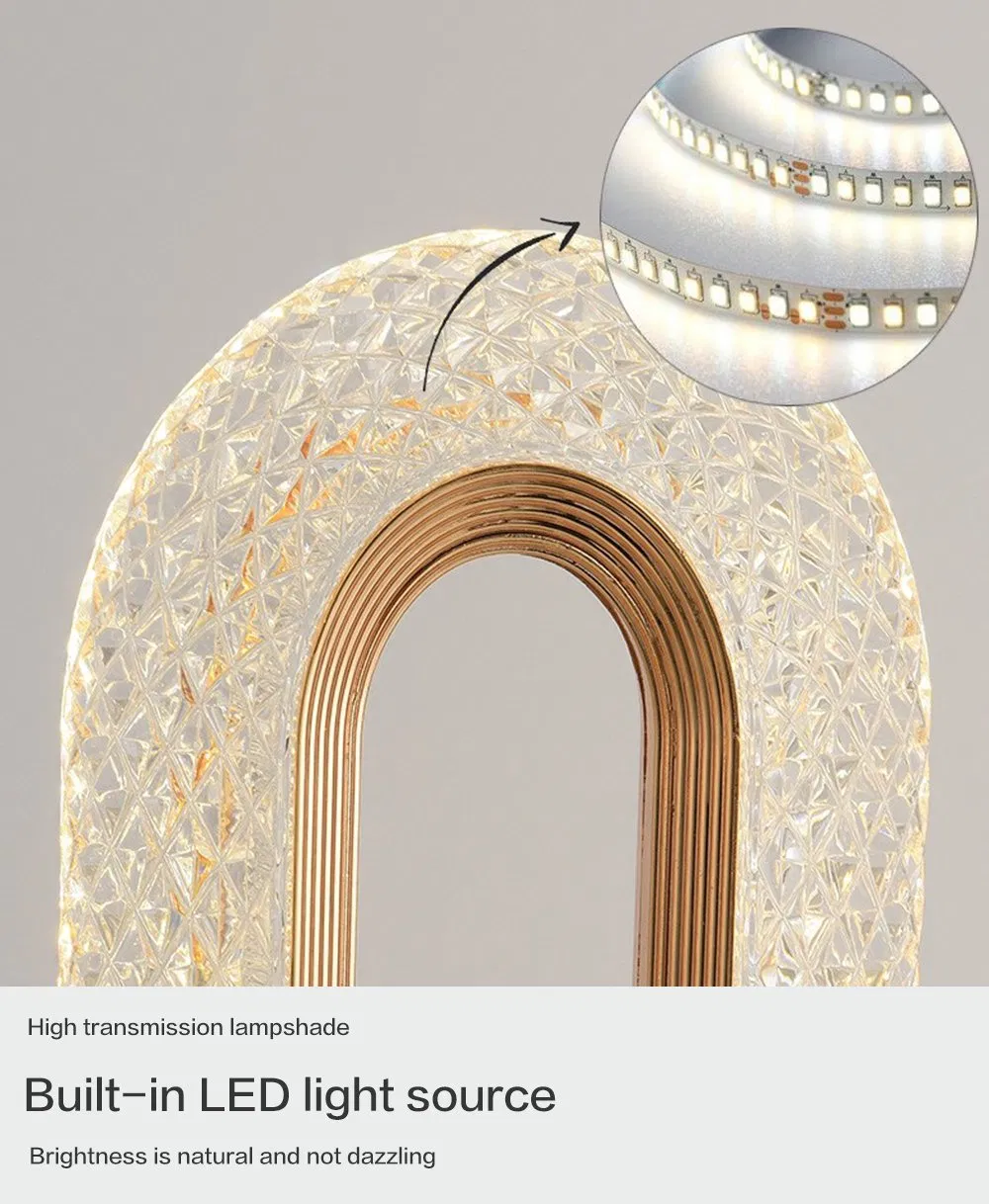 Golden LED Table Lamp with Stepless Dimming