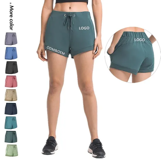 Xsunwing Custom High Waisted Fashion Women Leisure Shorts Clothing Yoga Pants Elastic Lounge Sweat Shorts with Pockets Wdq2022