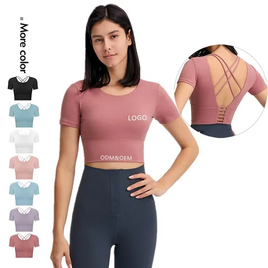 Xsunwing Custom Sportswear Women Dry Fit Yoga T Shirt Sports Gym Wear Clothing