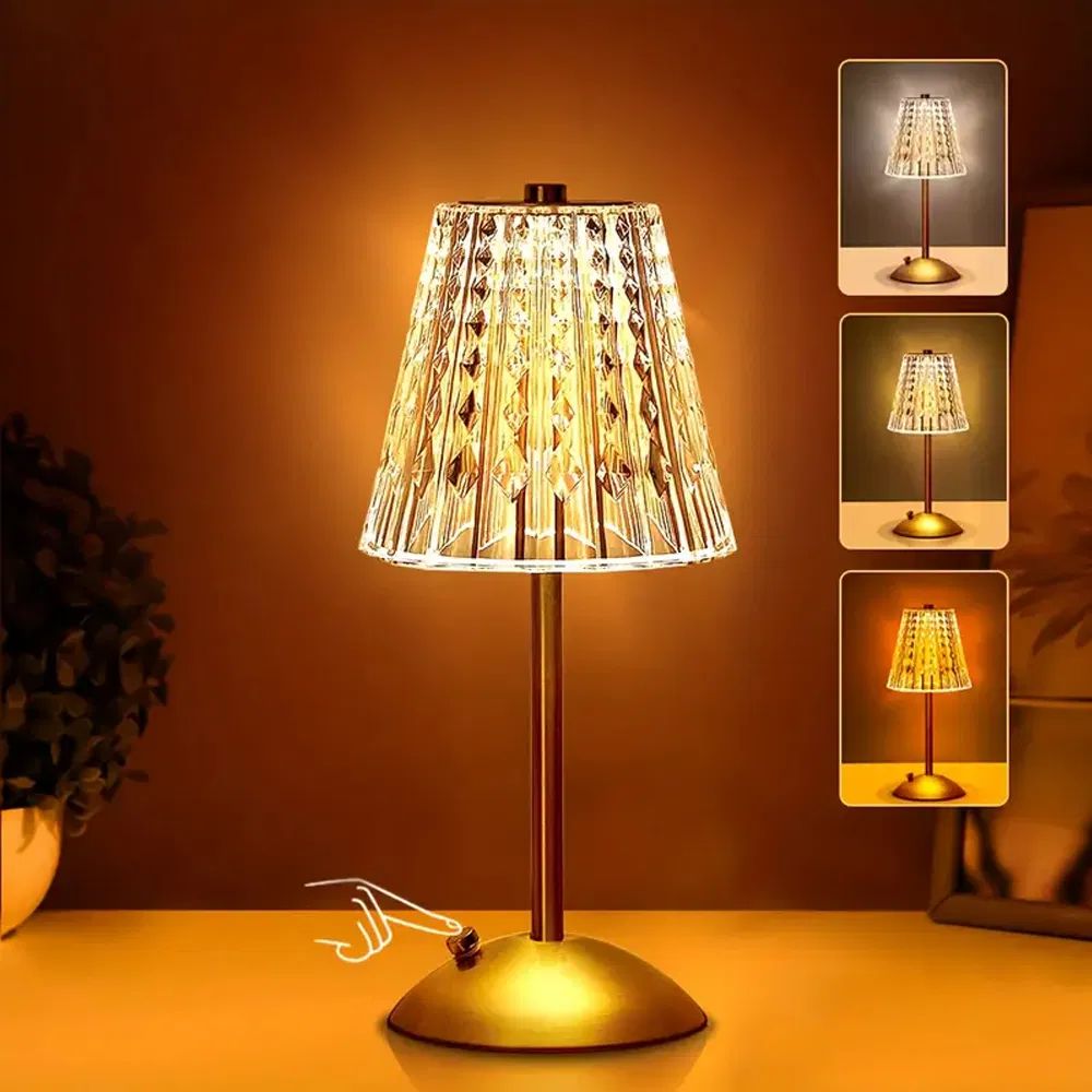 Hotel Dimmable Lampada Cordless LED Restaurant Rechargeable Table Lamp