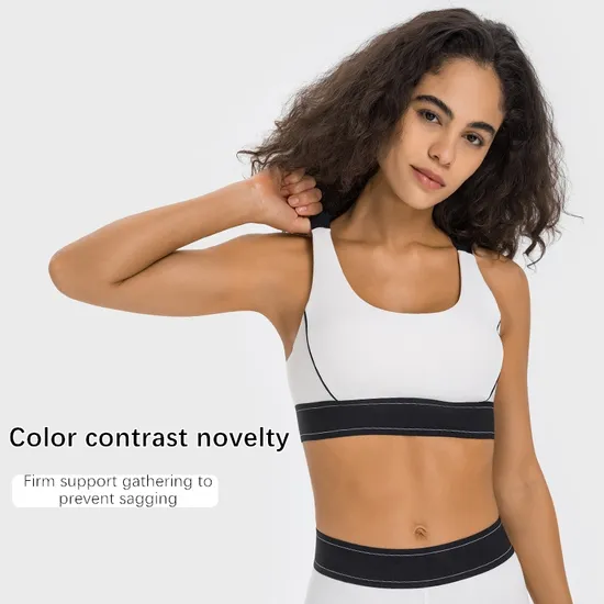 Xsunwing Factory Wholesale High Support Push up Cross Backless Design Gym Fitness Women Top Yoga Wear Sexy Sports Bra Tracksuit Wdq346