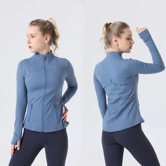 Xsunwing Female Zipper Coats Women′ S Tight Fitting Yoga and Fitness Wear Sports Tops Athletic Sports Active Pilates Wear Running Jacket Wdq211025