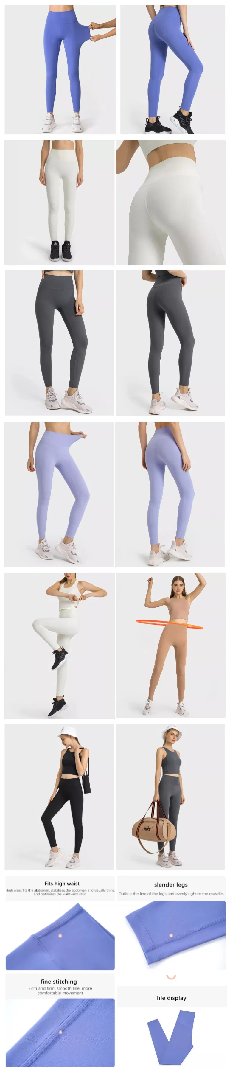 Xsunwing Lulu High Quality Seamless Yoga Leggings Custom Sports Yoga Pants Fitness Women Clothing Wdq222