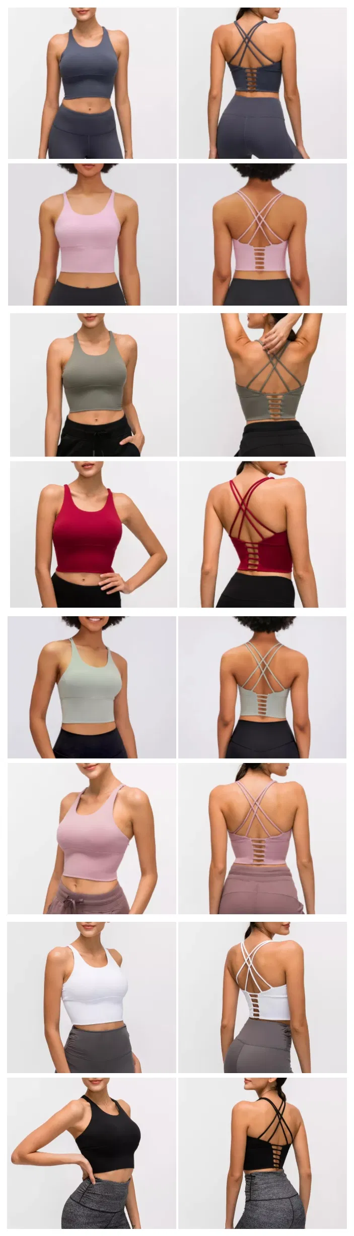 Xsunwing Sexy Beauty Back Women Sports Bra High Elastic Yoga Gym Wear Sportswear Sport Clothes