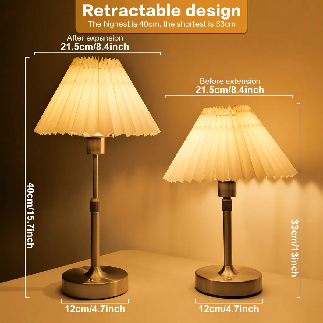 New Upgraded Portable LED Lamp Retractable Touch Dimming Desk Lamp