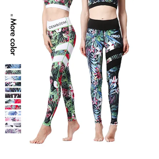 Xsunwing Running Yoga Pants Seamless High Waist Printed Pants Tie Dyed Tights Sport Wears Leggings