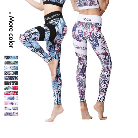 Xsunwing Running Yoga Pants Seamless High Waist Printed Pants Tie Dyed Tights Sport Wears Leggings