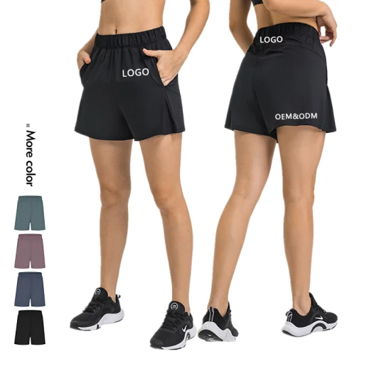 Xsunwing Wholesale Custom Tracksuits Woman Workout Athletic Wear Summer Rope Tie Casual Sports Tennis Running Loose Shorts Women Clothing Sports Gym Wear Wdq196