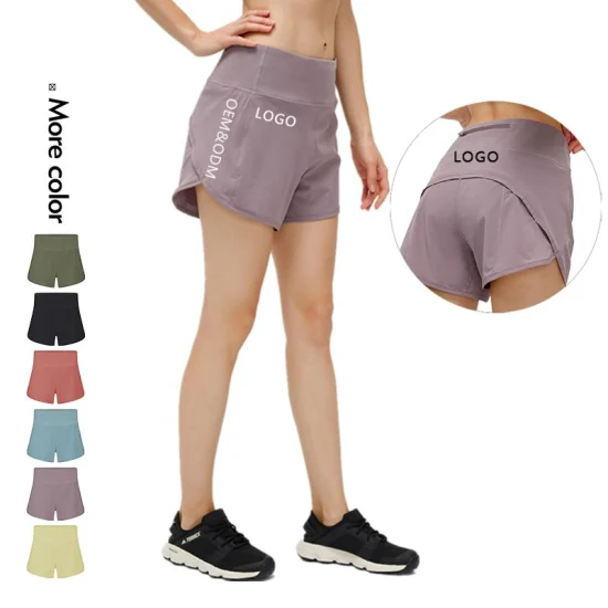 Xsunwing Wholesale Custom Yoga Wear Woman Sports Short Pants Gym Sweat Shorts Women Clothing with Phone Pocket Wdq092