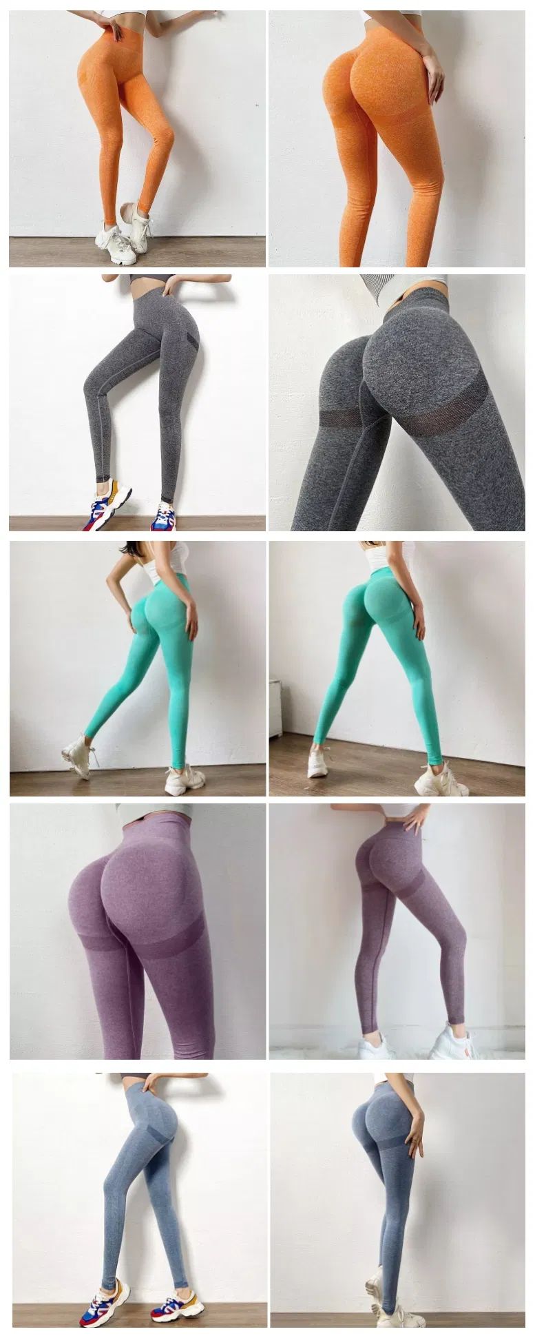 Xsunwing Wholesale High Waist Yoga Leggings for Woman Gym Seamless Pants Push up Leggings Fitness Tights Sport Women Clothing