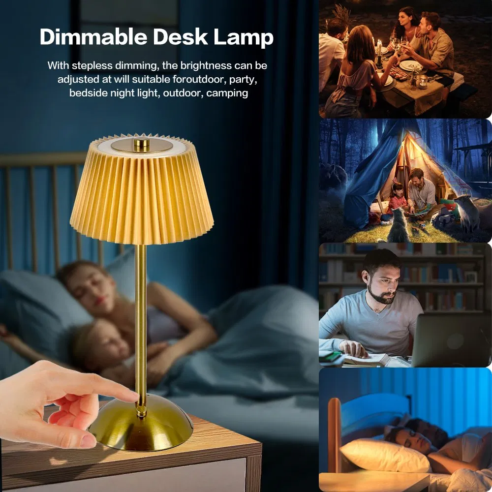 Unique New Invention Luxury Bedroom Decorative Nordic Kd Fabric Shade Table Lamp