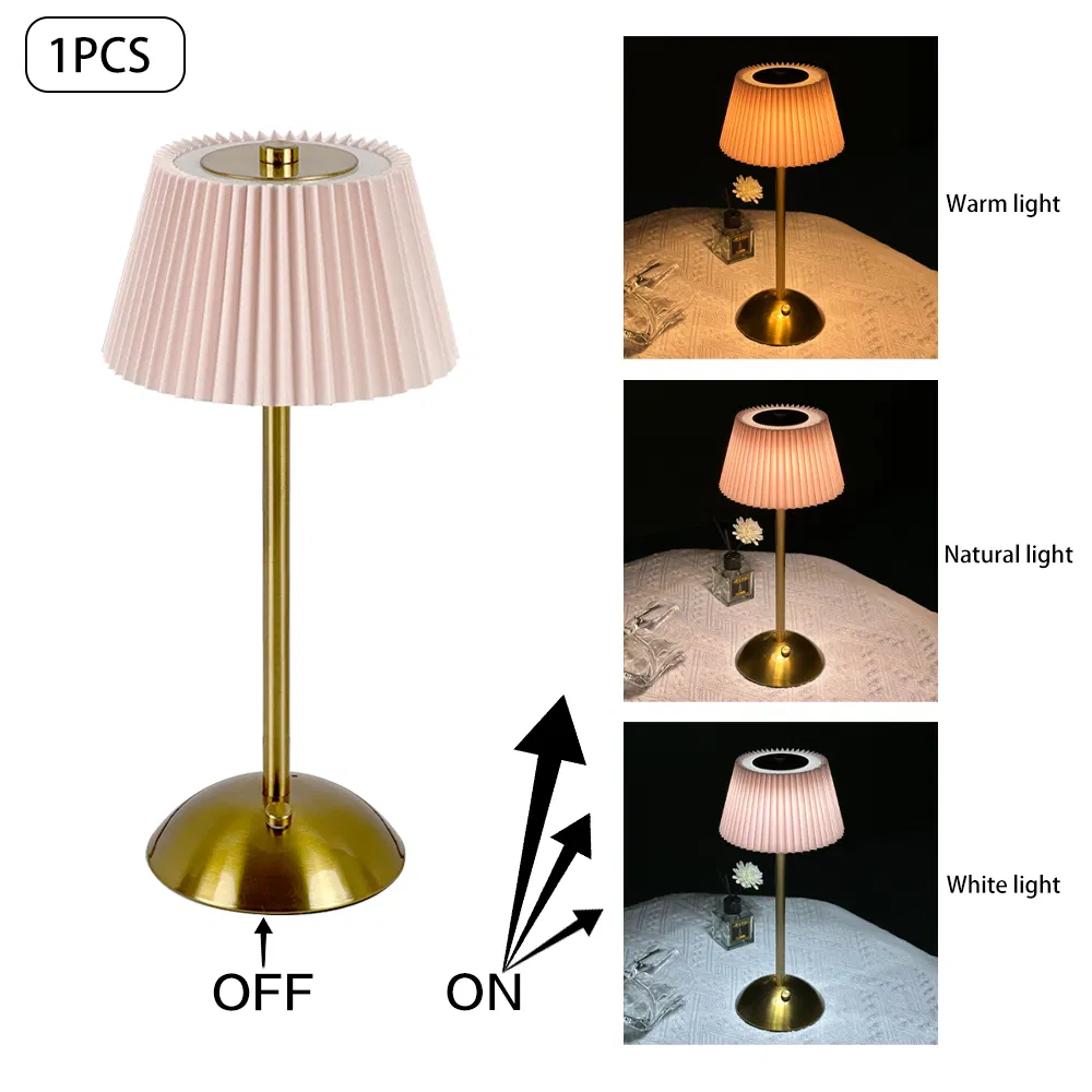 Unique New Invention Luxury Bedroom Decorative Nordic Kd Fabric Shade Table Lamp