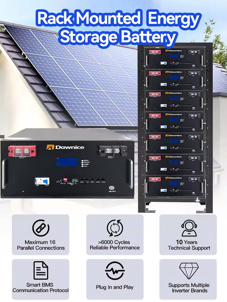 10 Year Life Design 10Kwh 15Kwh Lithium Battery 10kWh 15Kwh Rack-Mounted LiFePO4 batteries