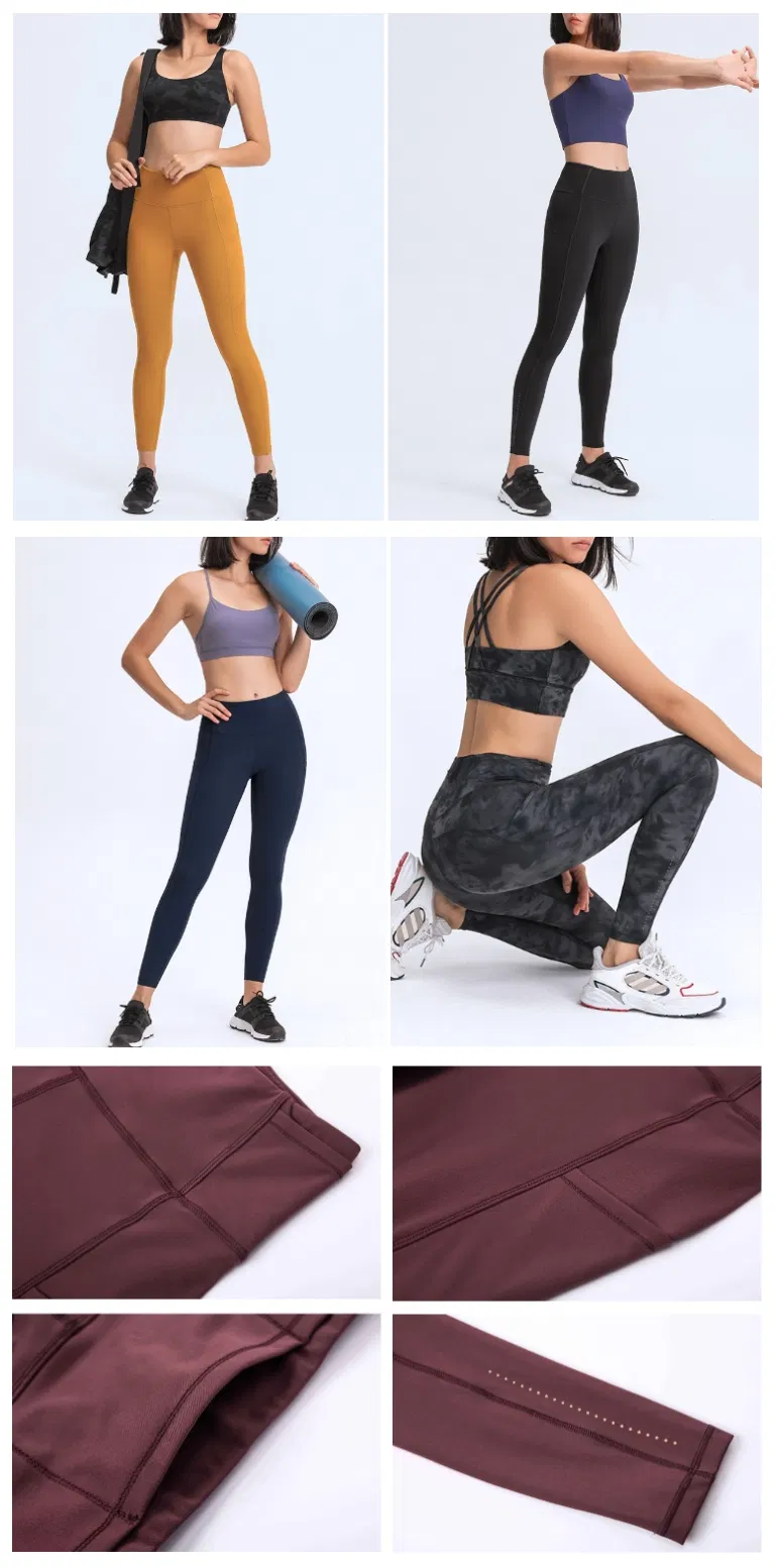 Xsunwing Women High Waist Workout Leggings with 2 Side Pockets, Tummy Control Yoga Pants Sports Wear Wdq021