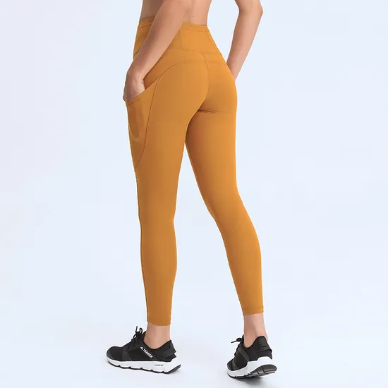 Xsunwing Women High Waist Workout Leggings with 2 Side Pockets, Tummy Control Yoga Pants Sports Wear Wdq021