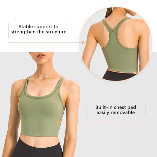 Xsunwing Women Summer Seamless Gym Sexy Tank Tops Yoga Clothes Custom Logo Curve Bottom High Elastic Sports Vest Wdq2081