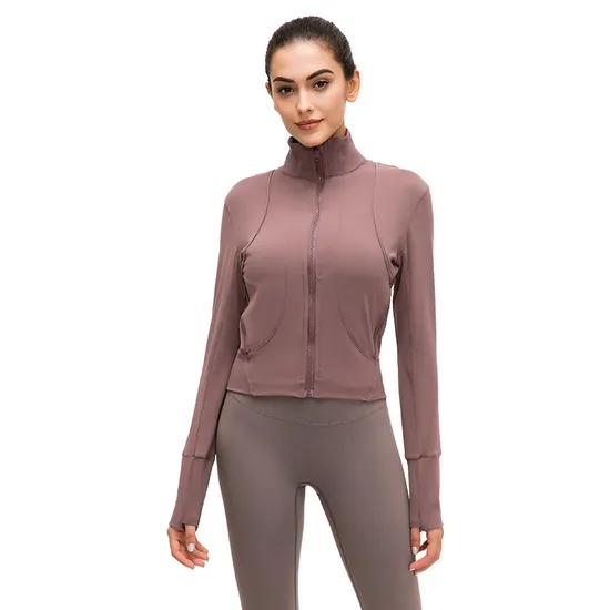 Xsunwing Womens Long Sleeve Sports Gym Wear Gym Wear Ladies Zipper Yoga Running Jogging Jackets