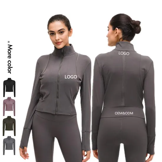 Xsunwing Womens Long Sleeve Sports Gym Wear Gym Wear Ladies Zipper Yoga Running Jogging Jackets