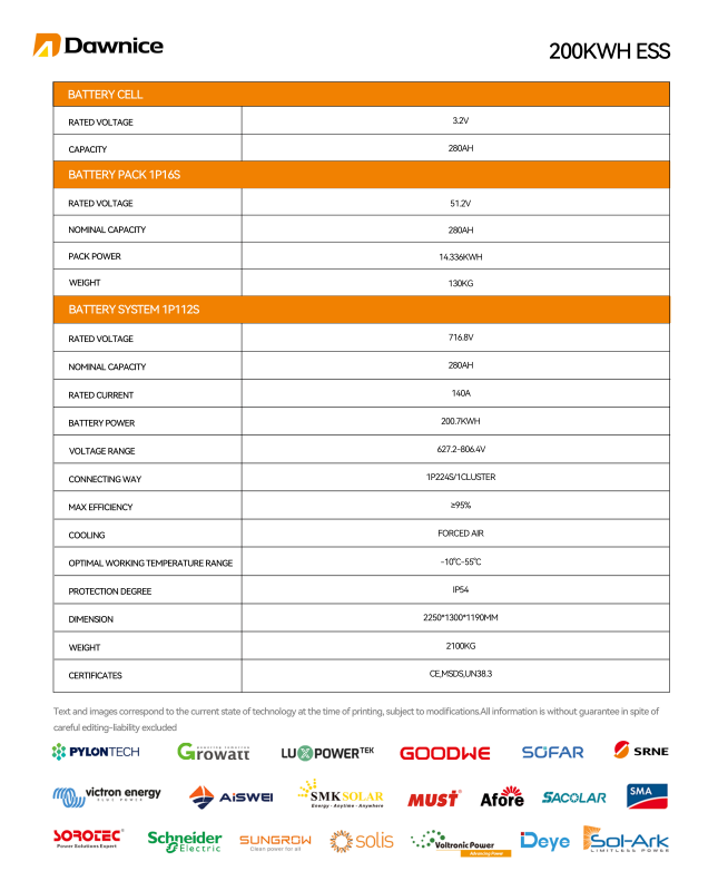 100Kw 200Kw Commercial Energy Storage Battery Energy Storage System Container 200Kw Lifepo4 Battery Energy Storage System