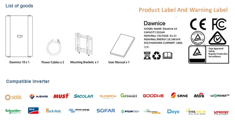 Dawnice High Quality  Eu Standard Battery Bis Certified Power Wall  6000 Cycle 25.6V 100Ah 200Ah Lifepo4 Battery Solar System