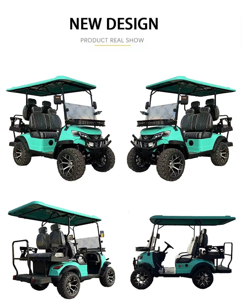 2024 72V Electric Golf Cart 4+2 Seater Lithium 5kw 7kw AC Motor AC Motor off Road Golf Cart Hunting Golf Buggy