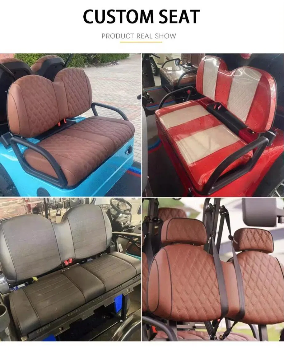 4 Seat Lithium Battery Golf Car Solar Panels Powered Golf Scooter 5kw 7kw Hunting off Road Electric Golf Cart