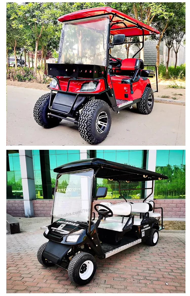 Best New Model Style MD Electric Golf Buggy Hunting Cart with 4+2 Seater CE DOT 48/72V Lithium Battery 5kw/7.5kw White Golf Cart