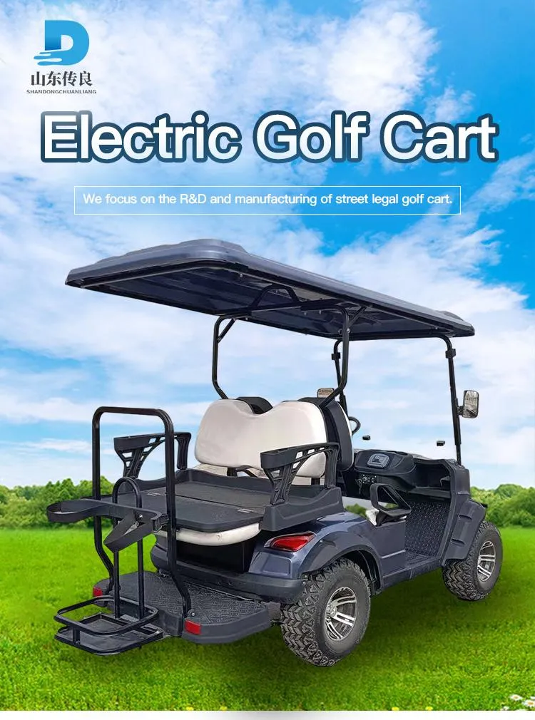 China Solar Electric Golf Cart 4 Wheel 5000W Buggy/Golf Carts MD2+2