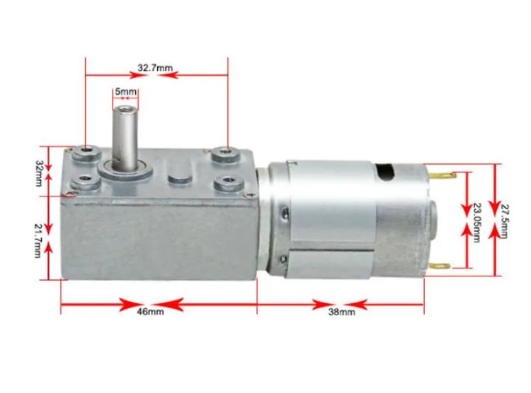 4632 Worm Gear Motor Rducer RS385 Electric Gearmotor Brushed DC Geared Motor with High Torque