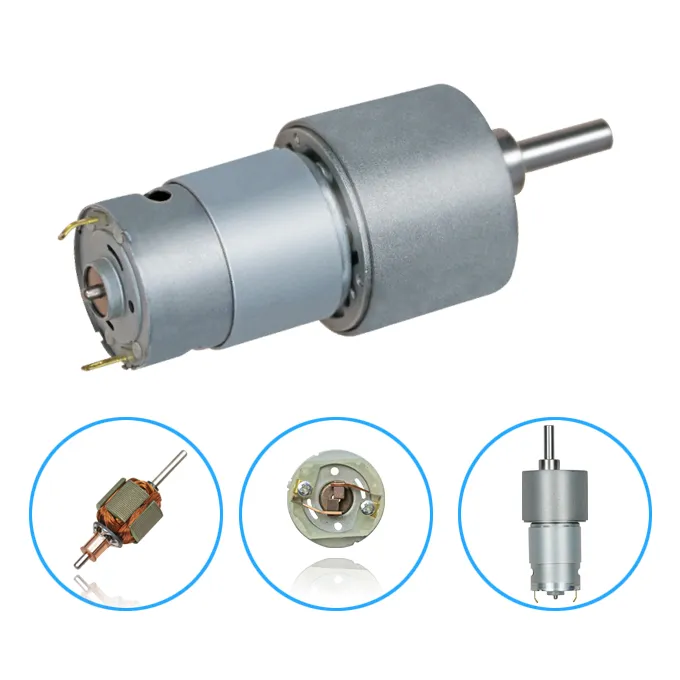 37mm Gearmotor 12V 24V Brushed Permanent Magnet Electrical Motor with Customized Service