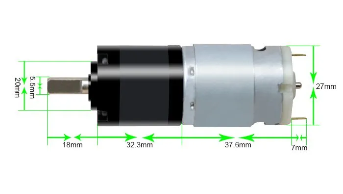 Manufacturer Supply Pg28 DC Gearmotor Electrical RS380 RS385 Geared Motor with High Torque