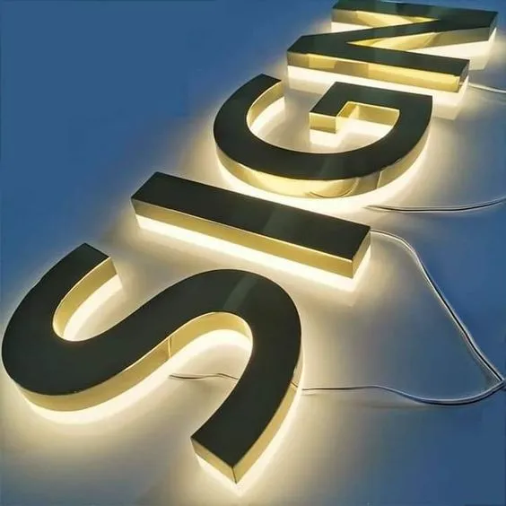 3D Backlit Logo LED Sign Channel Letters Custom Illuminated Business Signs Home Office Decor