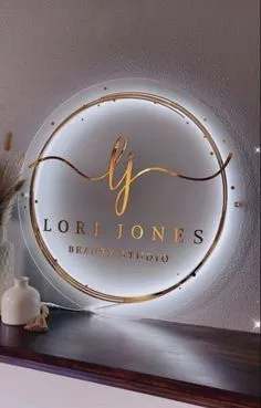 3D Acrylic LED Bar Office Sign Business Logo Backlit Sign Beauty Salon Nail Hair Studio Acrylic Signs