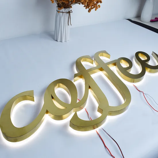 3D Advertising Signs LED Advertising Backlit Stainless Steel Channel Letter Signs