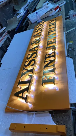 3D Backlit Metal Channel Letters Illuminated Shop Company Signage