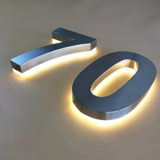 3D Backlit Number Sign LED Signage for Signage Outdoor Business Sign