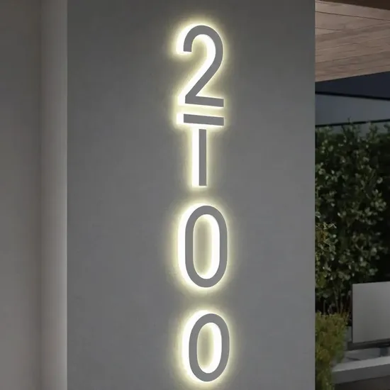 3D Backlit Number Sign LED Signage for Signage Outdoor Business Sign