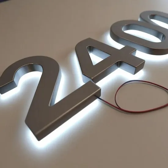 3D Backlit Number Sign LED Signage for Signage Outdoor Business Sign