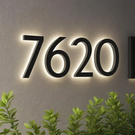 3D Backlit Number Sign LED Signage for Signage Outdoor Business Sign