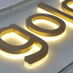 3D Company Sign Metal Backlit LED Channel Letters Advertising Signage