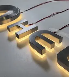 3D Company Sign Metal Backlit LED Channel Letters Advertising Signage