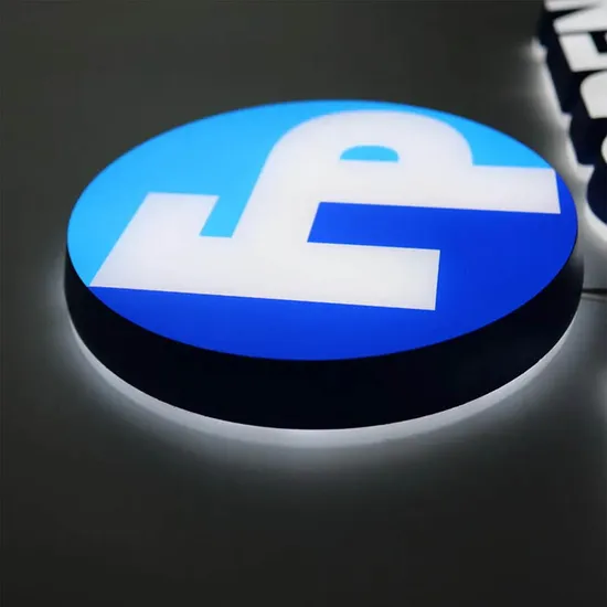 3D Double Sides Lighted Waterproof LED Sign Business Logo Design