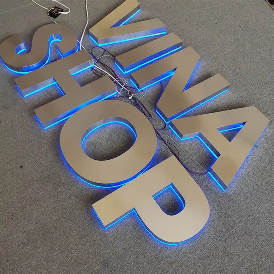 3D LED Backlit Letter Sign Illuminated Business Signs Fabricated Stainless Steel Letters