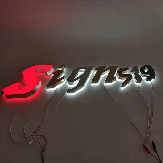 3D LED Backlit Letter Sign Illuminated Business Signs Fabricated Stainless Steel Letters