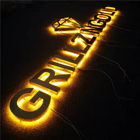 3D LED Backlit Letter Sign Illuminated Business Signs Fabricated Stainless Steel Letters