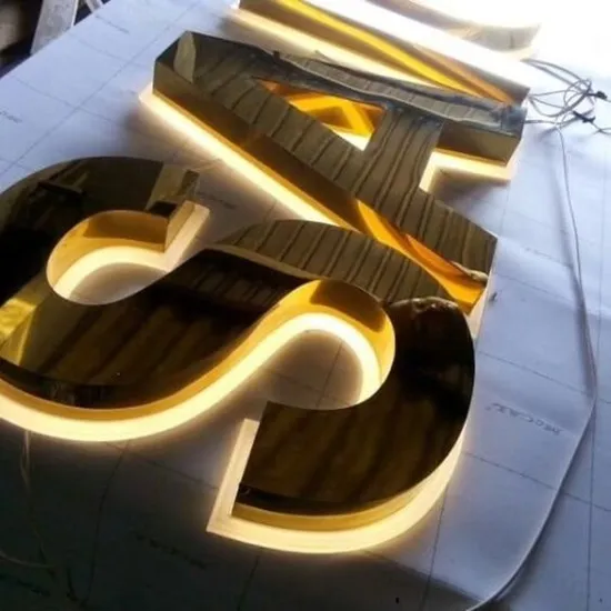 3D Metal Backlit Channel Letters Outdoor Custom LED Backlit Business Sign Wall Logo