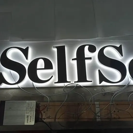 3D Metal Channel Letters Large LED Signs Letters Backlit Stainless Steel Sign Letters Advertising Signage