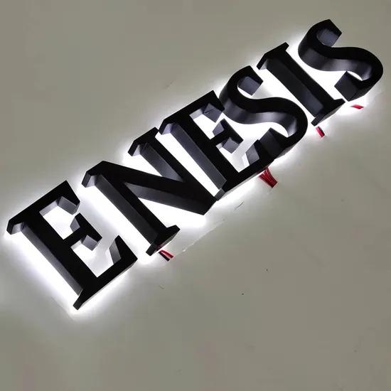 3D Metal Channel Letters Large LED Signs Letters Backlit Stainless Steel Sign Letters Advertising Signage